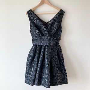Darling flare gray sleeveless dress